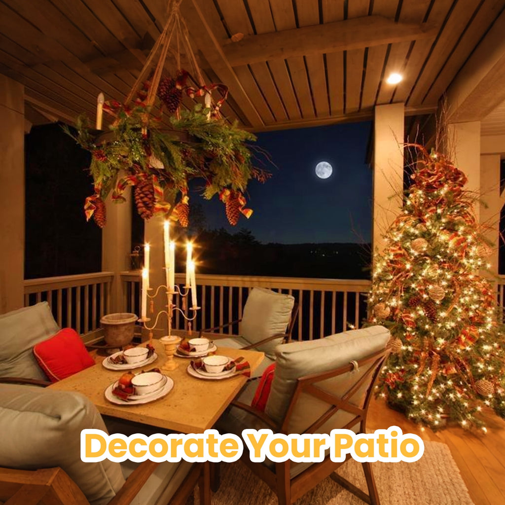DAYBETTER 35FT Fairy Lights Plug In, 100 Led Starry Twinkle String Lights, 8 Lighting Modes, for Wedding, Indoor, Outdoor, Christmas, Patio, Garden Decoration, Warm White