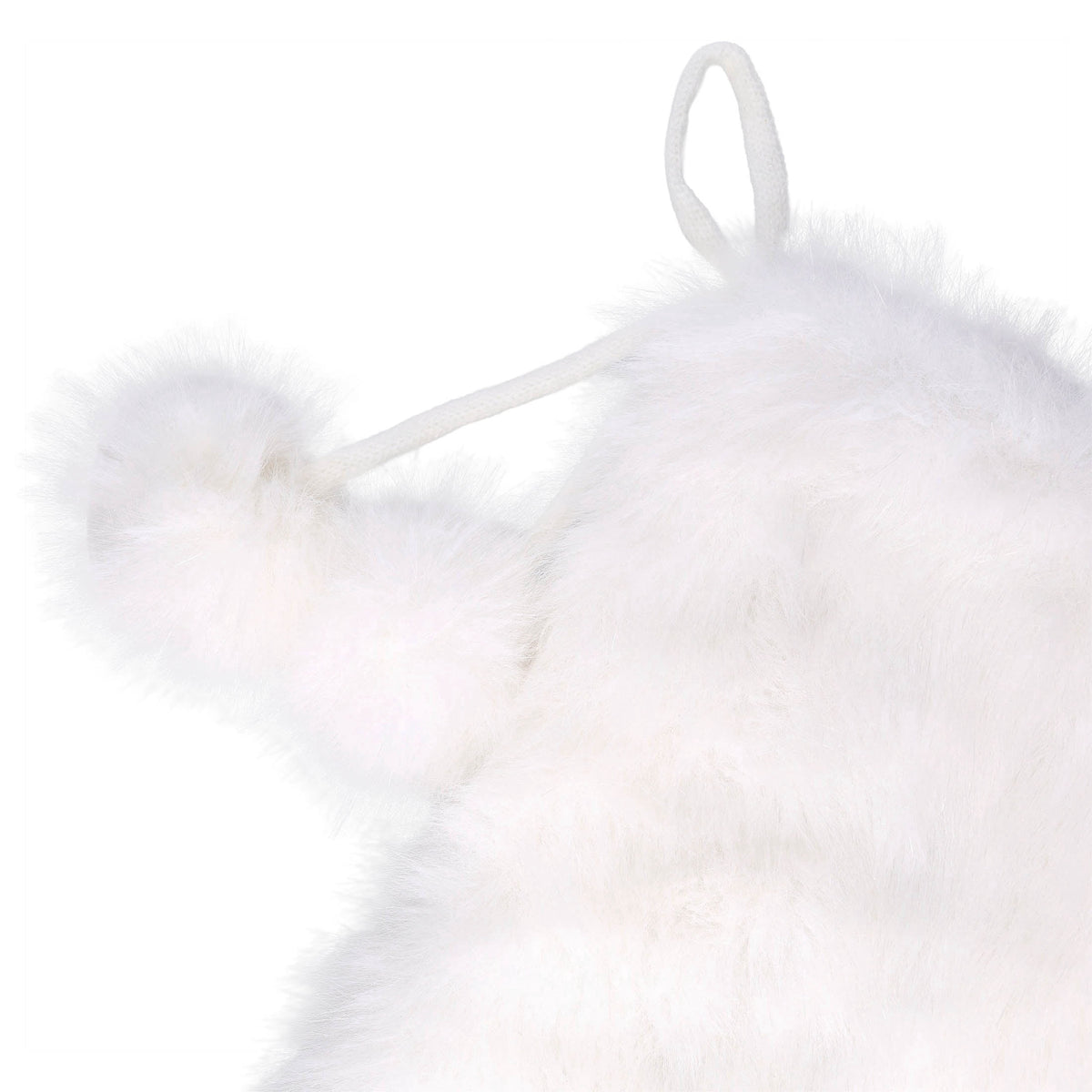 Faux Fur Christmas Stocking, White, 18", by Holiday Time