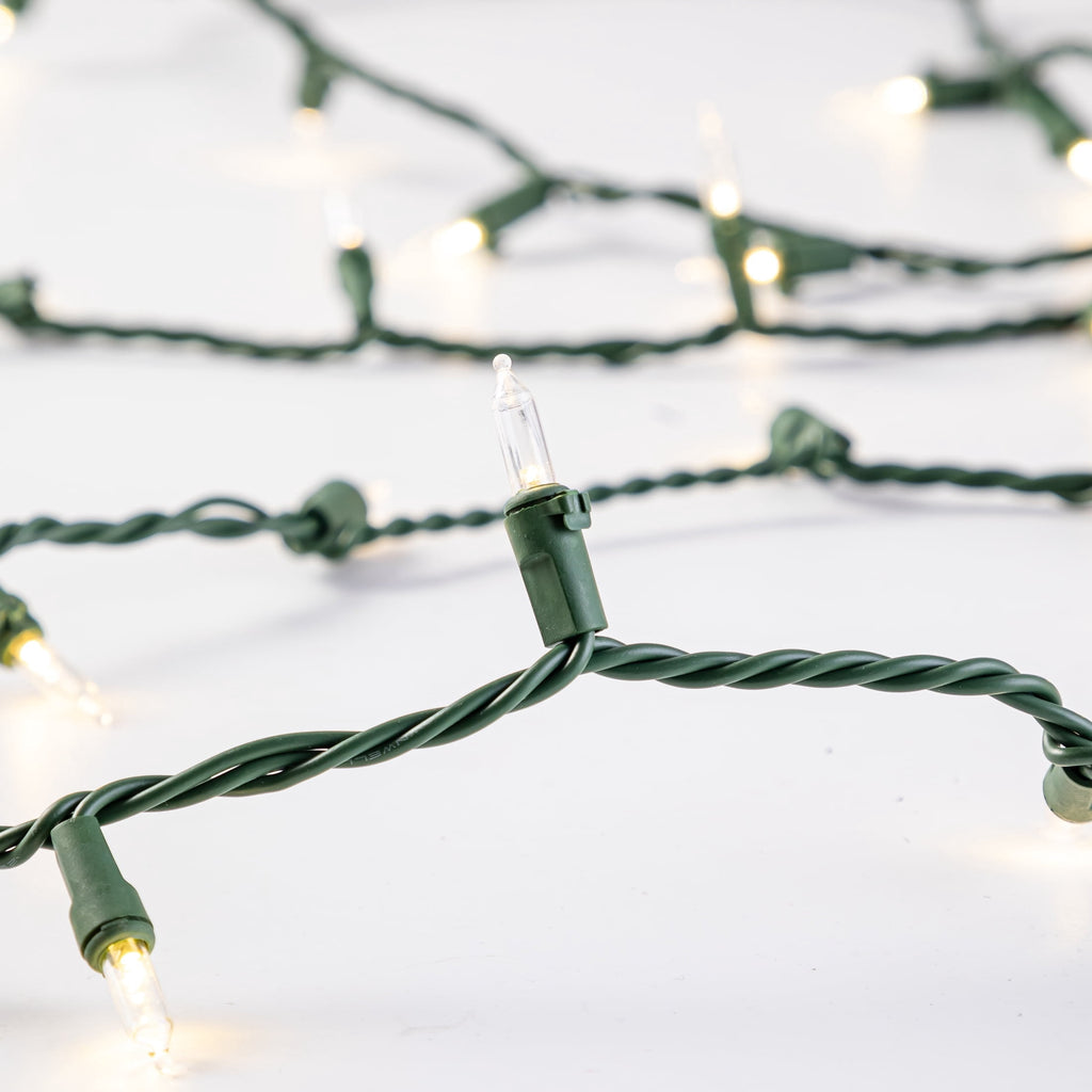 Indoor/Outdoor 500-Count LED Mini Christmas String Lights, Warm White, Green Wire, 114', by Holiday Time