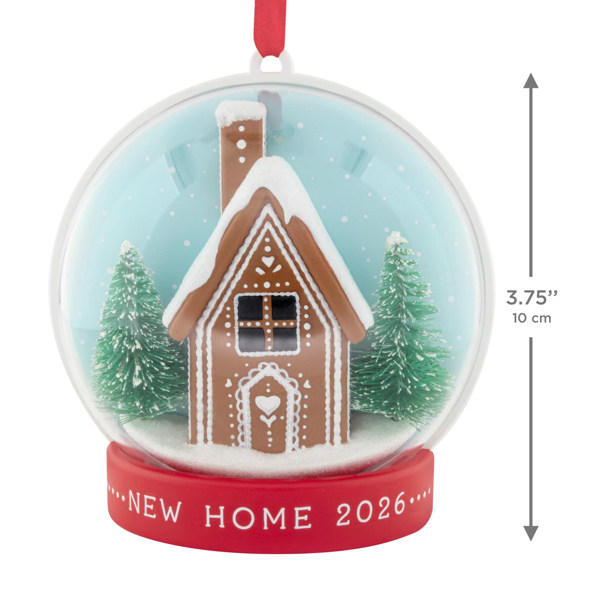 Hallmark Ornament (Gingerbread House Snow Globe New Home 2026), 1 Count