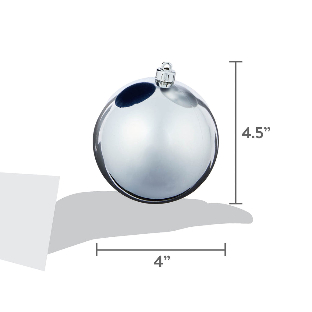 8-Count Champagne and White Ball Shatterproof Christmas Ornaments, 4.5", by Holiday Time