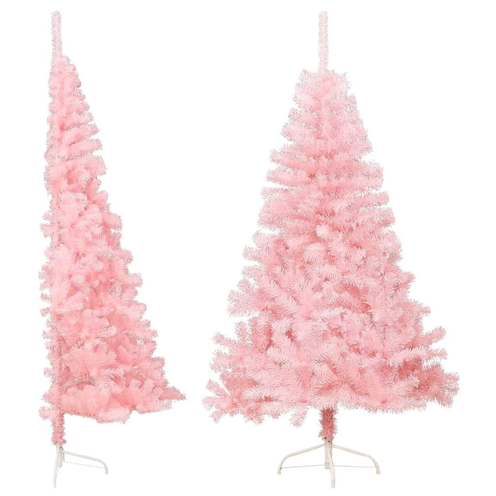 vidaXL Christmas Tree Decoration Artificial Half-Circle Tree with Stand PVC