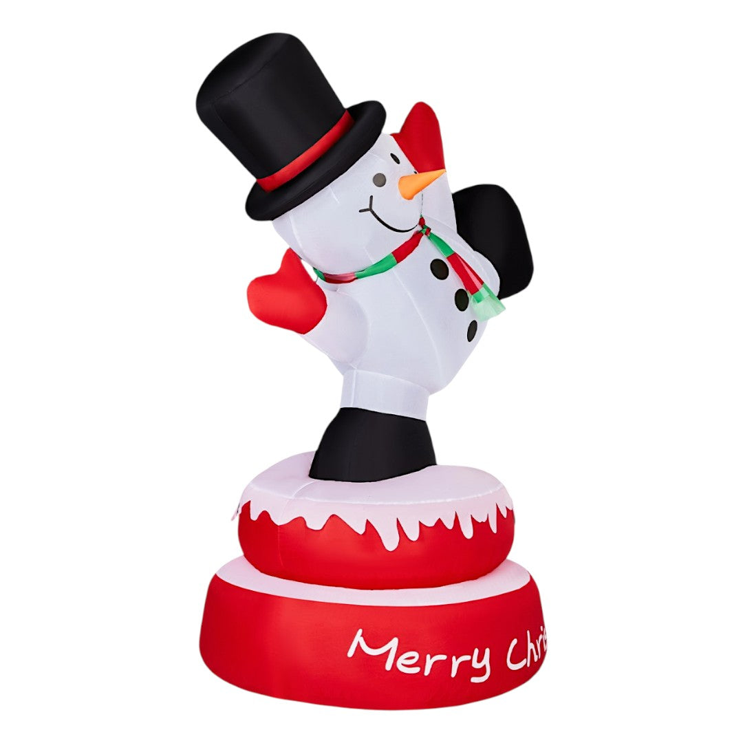 Tcbosik 12 FT Giant Christmas Inflatables Snowman Outdoor Yard Decorations, Blow up Snow Man with Black Hat, Built-in LED Light, Winter Outside Decor for Holiday Party Patio Garden Lawn