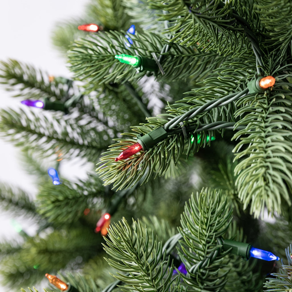 Indoor/Outdoor 50-Count LED Mini Christmas String Lights, Warm White, Green Wire, 10.2', by Holiday Time