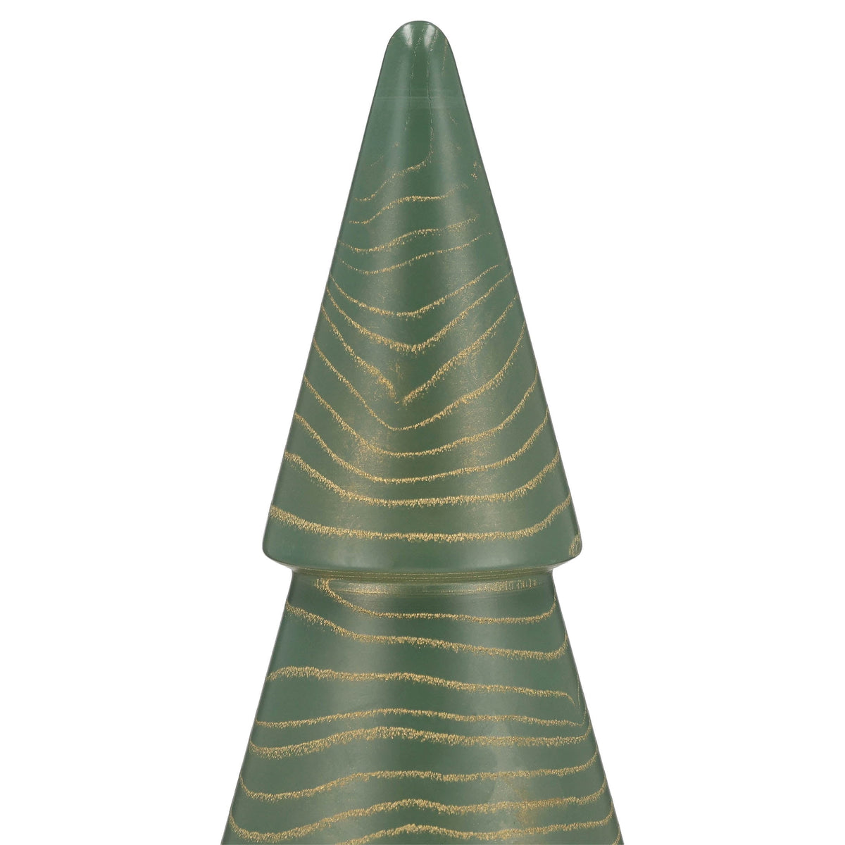 Wooden Christmas Tree Decoration, Green and Gold, 14", by Holiday Time