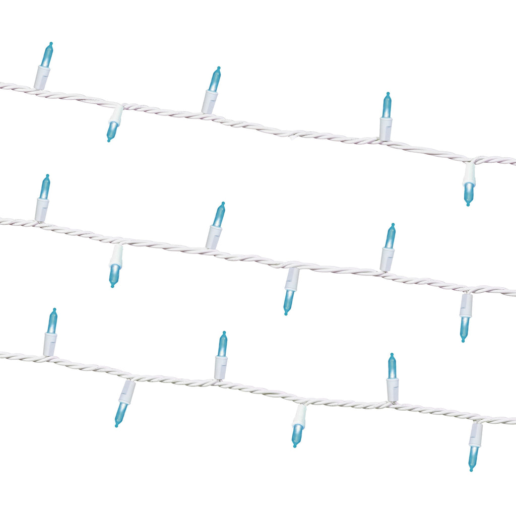 Indoor/Outdoor 100-Count LED Mini Christmas String Lights, Warm White, White Wire, 19.5', by Holiday Time