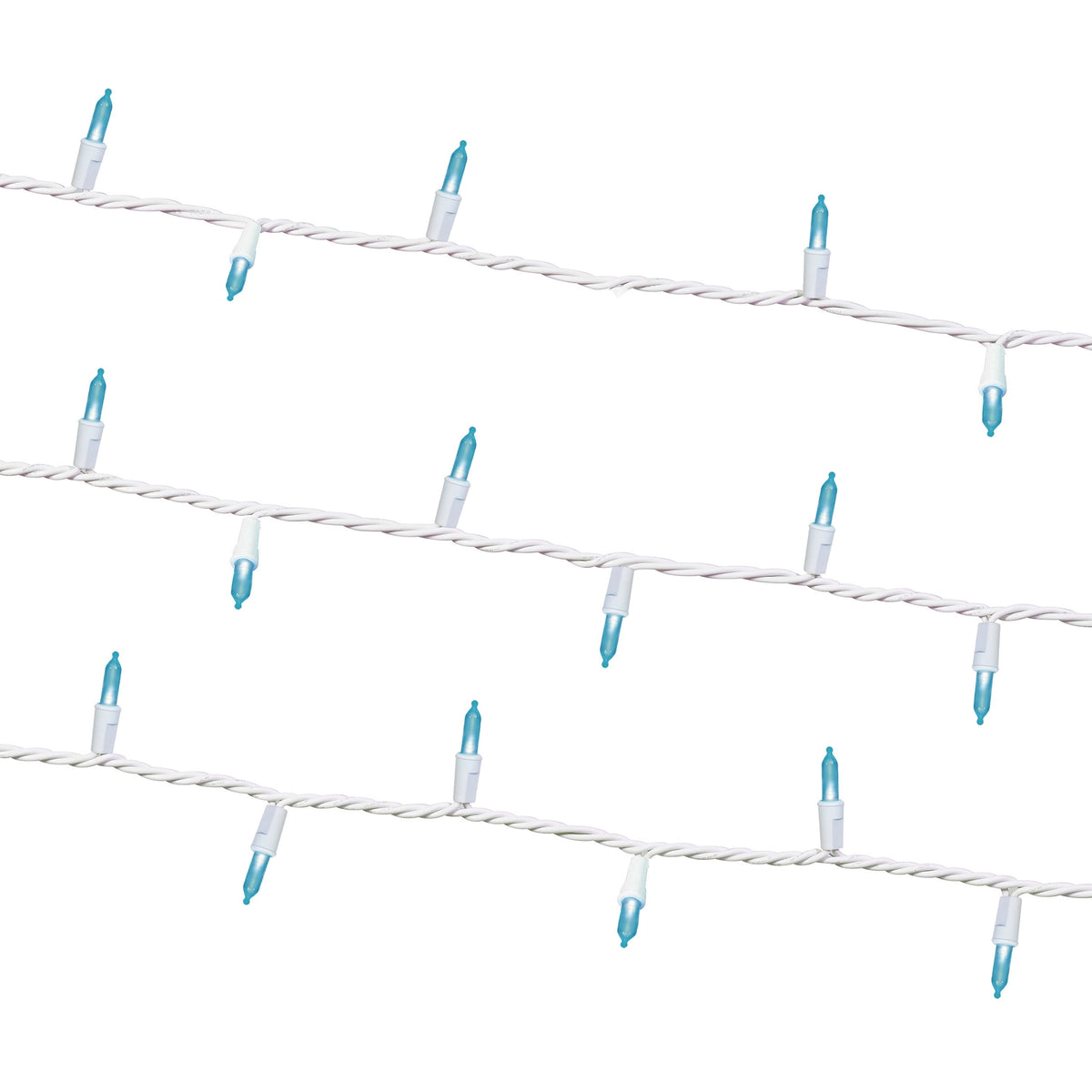 Indoor/Outdoor 100-Count LED Mini Christmas String Lights, Warm White, White Wire, 19.5', by Holiday Time