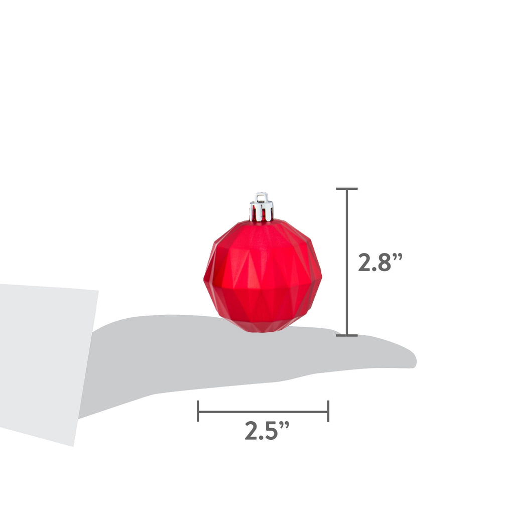 24-Count Red/Green/Gold Ball Shatterproof Christmas Ornaments, 2.8", by Holiday Time