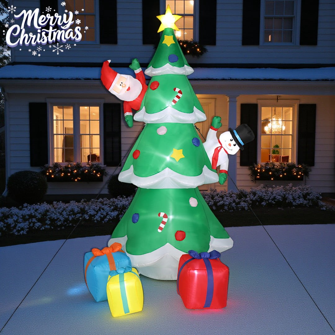 Tcbosik 12 FT Giant Christmas Inflatables Snowman Outdoor Yard Decorations, Blow up Snow Man with Black Hat, Built-in LED Light, Winter Outside Decor for Holiday Party Patio Garden Lawn
