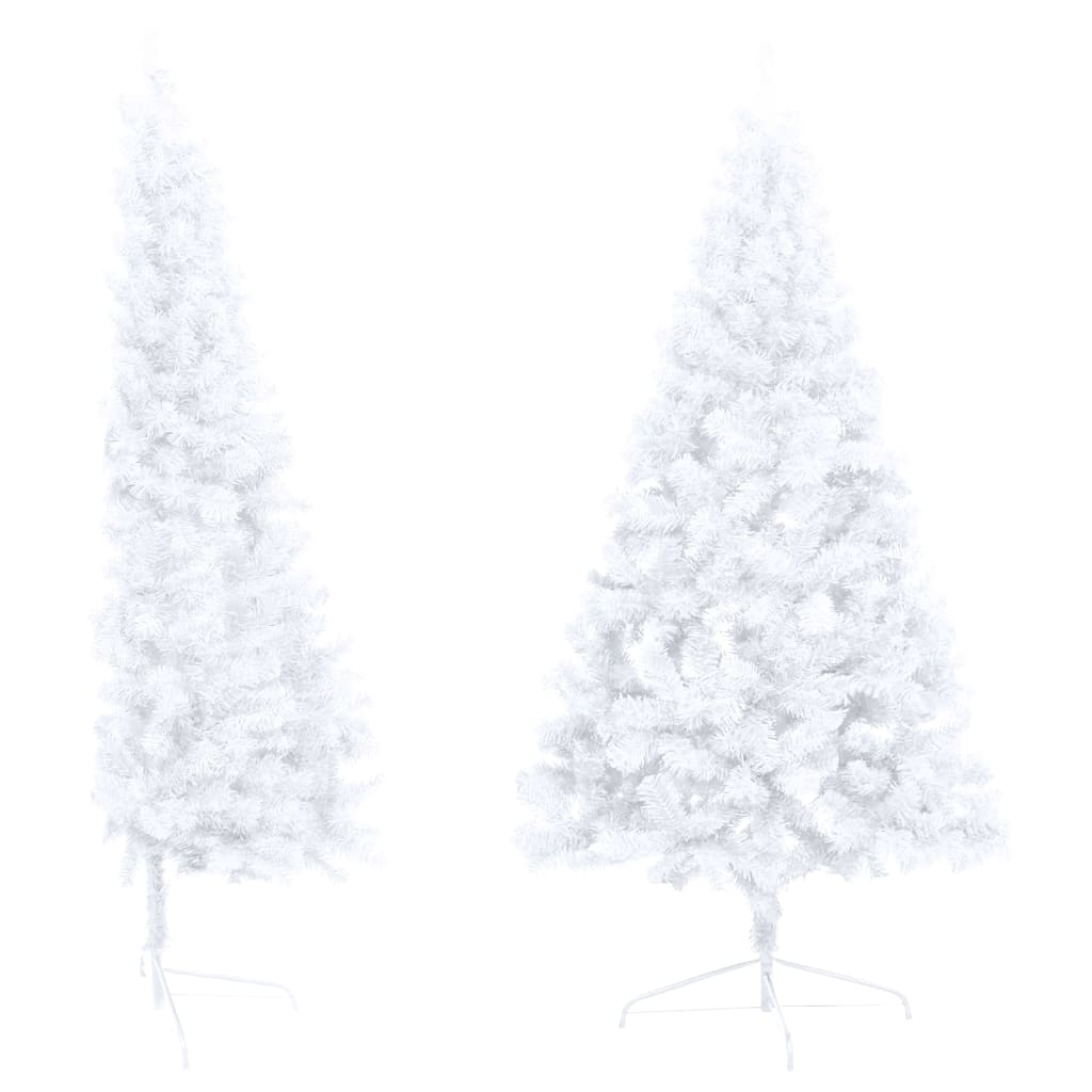 vidaXL Christmas Tree Decoration Artificial Half-Circle Tree with Stand PVC