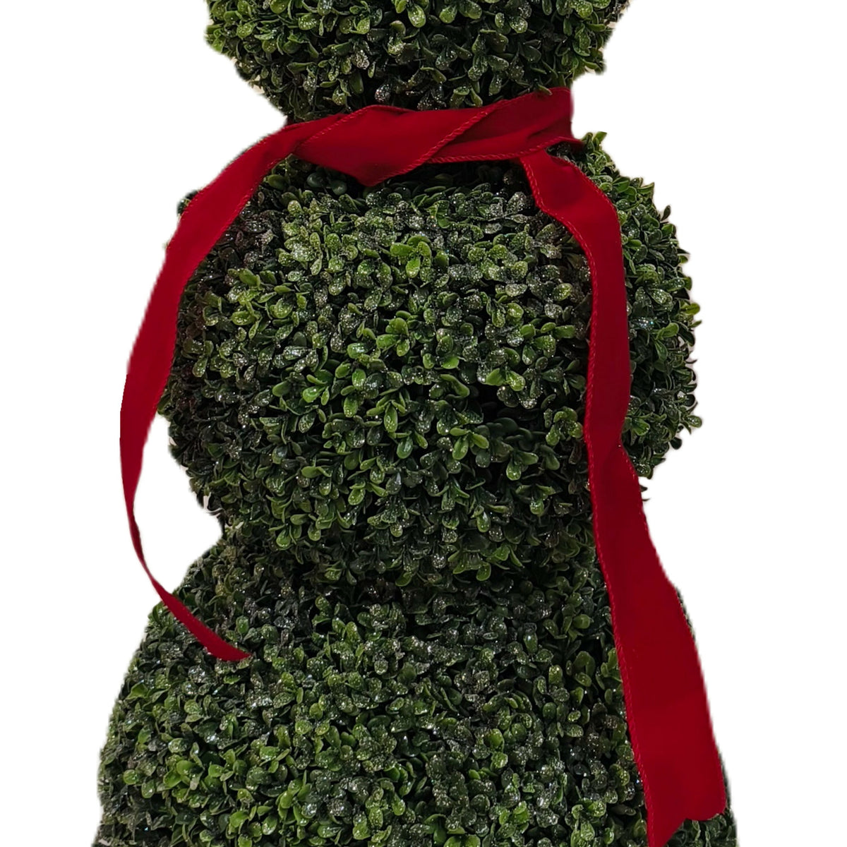 Boxwood Snowman Topiary Christmas Decoration, 32" Christmas Snowman Topiary, Topiary Snowman With Top Hat & Red Scarf Indoor Outdoor Holiday Decoration For Porch Yard Home Xmas