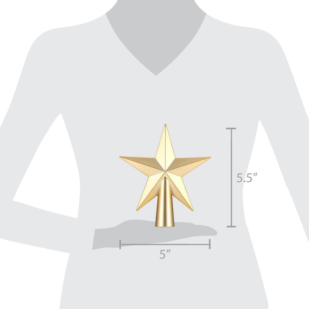 Mini Star Christmas Tree Topper, Gold, 5.5", by Holiday Time