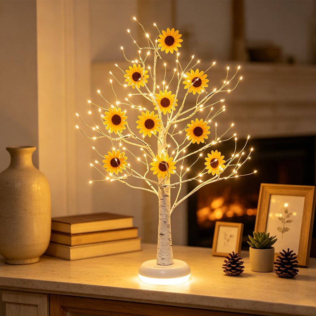 EAMBRITE Birch Tree with Lights, Lighted Twinkle Christmas Tree Fairy Light Spirit