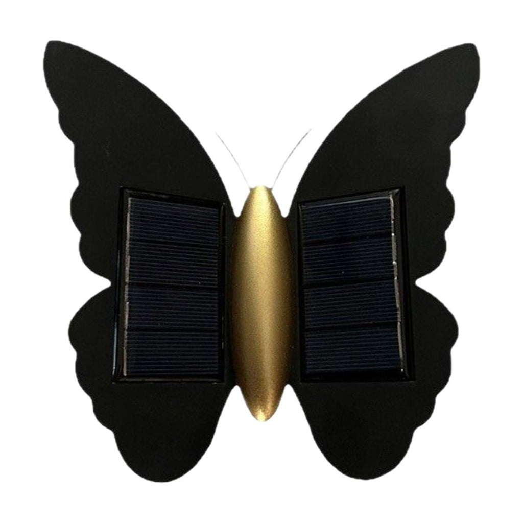 Solar Wall Lights Outdoor,Butterfly Shape Waterproof Pathway Lighting,Warm LED Garden Decor for Stairs Patio Courtyard,Modern Wall Wash Effect Landscape Light Holiday Gifts