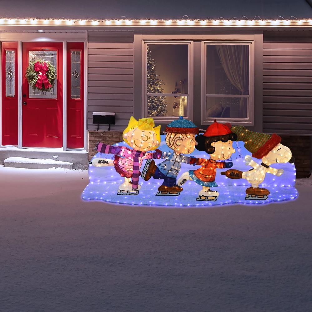 32INCH Skating Sally Peanuts 3D Lighted LED Holiday Charlie Brown Christmas Yard Decor