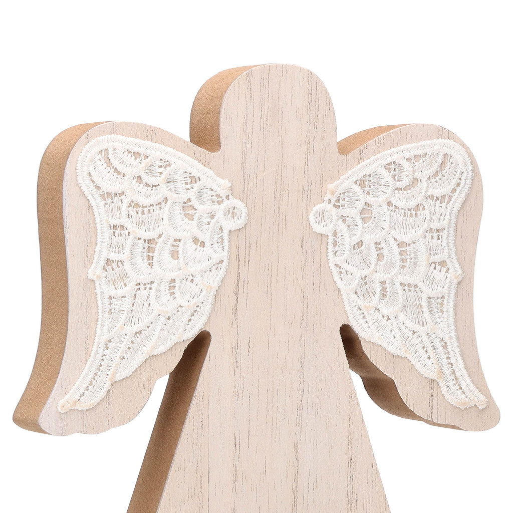 Wood Angel Christmas Decoration, White, 5.3", by Holiday Time