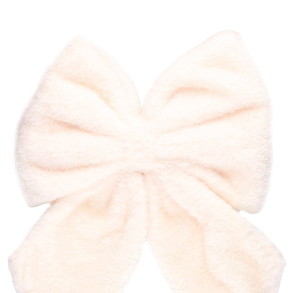 White Faux Fur Decorative Christmas Bow, 14", by Holiday Time