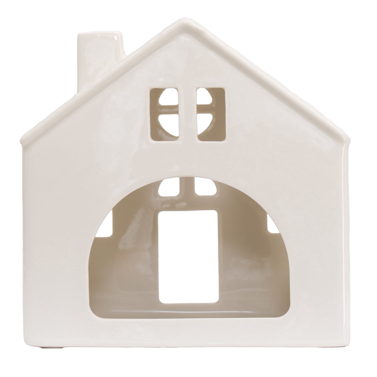 My Texas House Ceramic House Christmas Decoration, White, 5"