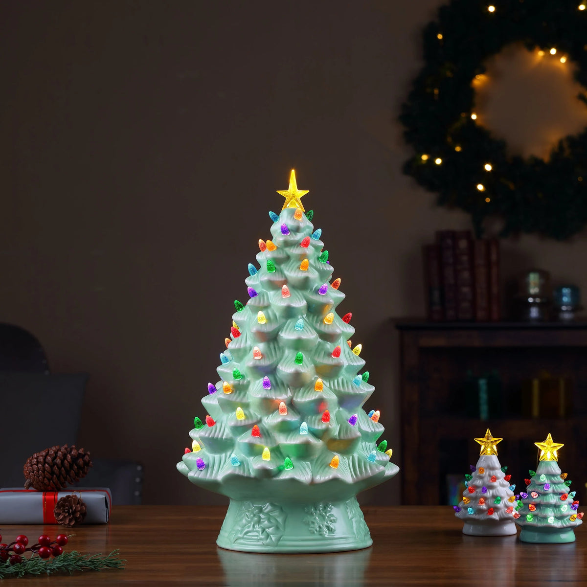 Mr. Christmas 24 in. Nostalgic Ceramic Tree - Green
