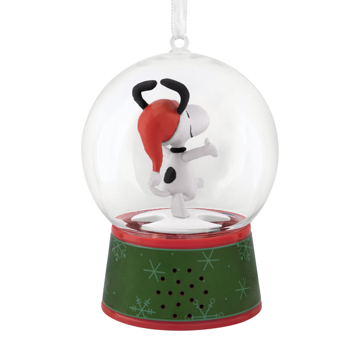 Hallmark Christmas Ornament (Snoopy Musical Snow Globe Motion), 1 Count