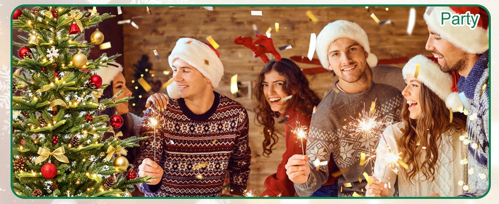 Bringstar 6Ft Prelit Christmas Tree, Premium Artificial Tree with 814 Realistic PE&PVC Mixed Tips, 400 Warm Lights