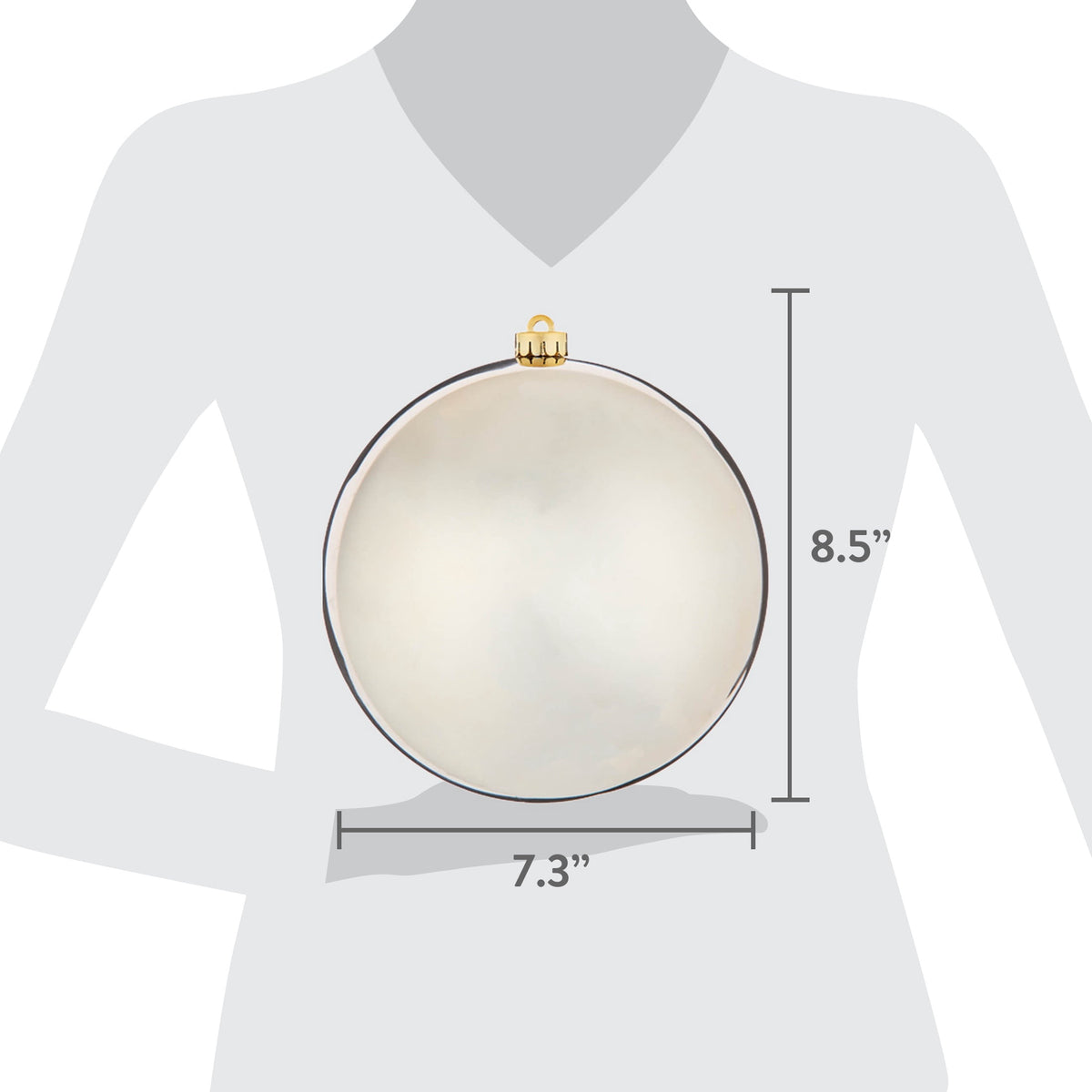2-Count Bronze Jumbo Ball Shatterproof Christmas Ornaments, 8.5", by Holiday Time