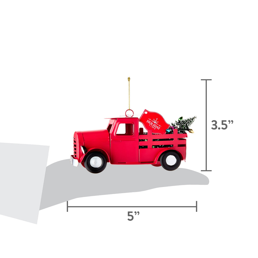 Red Truck Christmas Ornament, 3.5", by Holiday Time