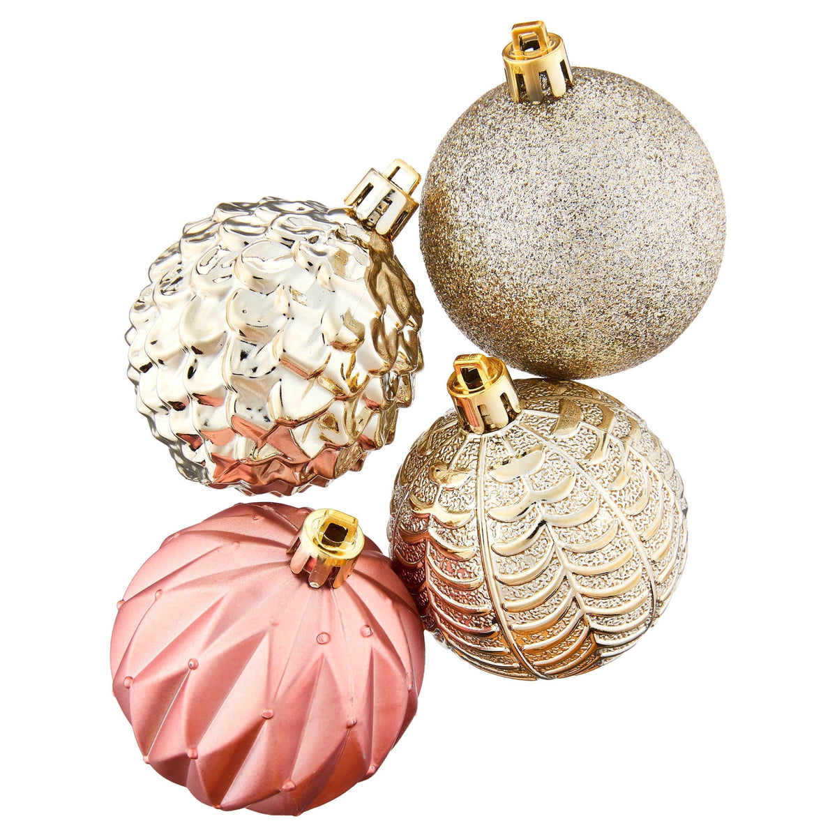 24-Count Red/Green/Gold Ball Shatterproof Christmas Ornaments, 2.8", by Holiday Time