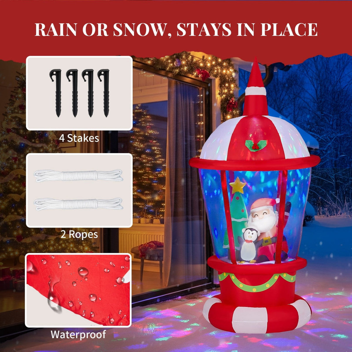 Tcbosik 12 FT Giant Christmas Inflatables Snowman Outdoor Yard Decorations, Blow up Snow Man with Black Hat, Built-in LED Light, Winter Outside Decor for Holiday Party Patio Garden Lawn