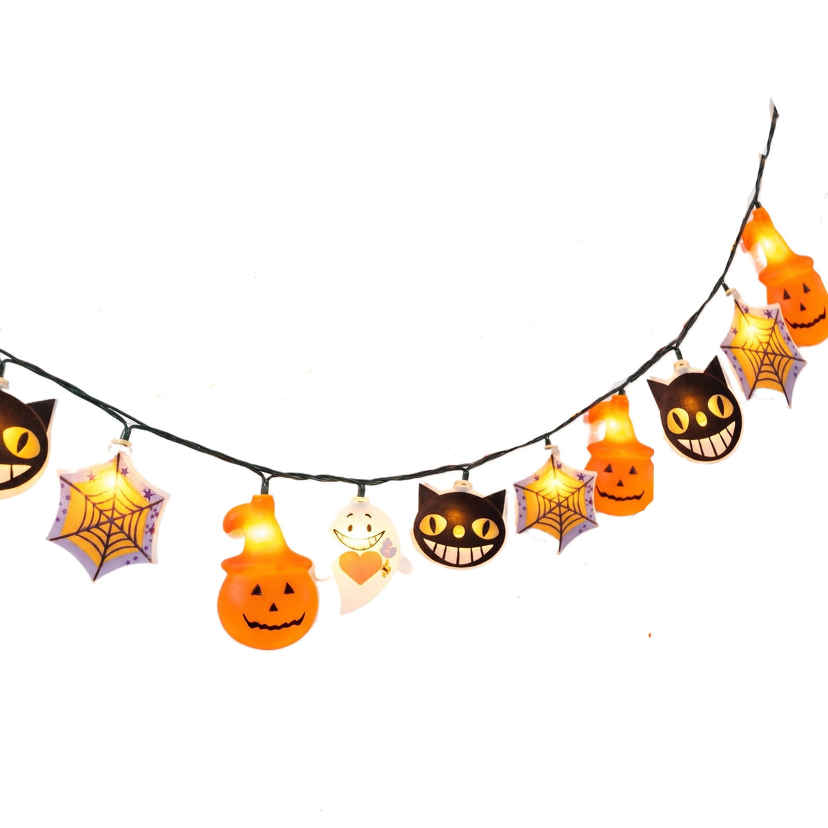 AZXY Halloween String Lights, Ghost Shaped White Halloween Lights, Indoor Outdoor Halloween Decor, Halloween Party Indoor Decor, Battery 5 FT Halloween Decorations, Stair Mantel Patio Halloween Decor
