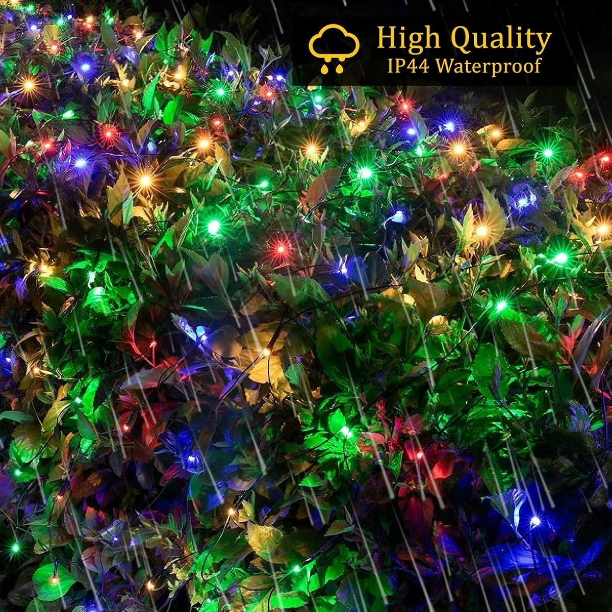 Christmas Net Lights Outdoor, 192 LED 9.8Ft x 6.6Ft Net Lights, Waterproof Christmas Outdoor Mesh Lights for Tree Bushes Holiday Party Garden, Holiday Wedding Party Decorations