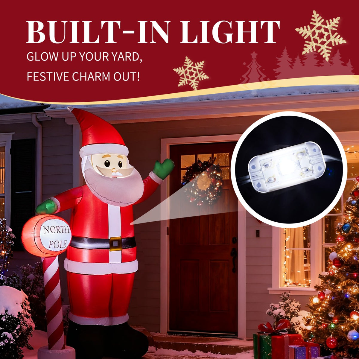 Tcbosik 12 FT Giant Christmas Inflatables Snowman Outdoor Yard Decorations, Blow up Snow Man with Black Hat, Built-in LED Light, Winter Outside Decor for Holiday Party Patio Garden Lawn