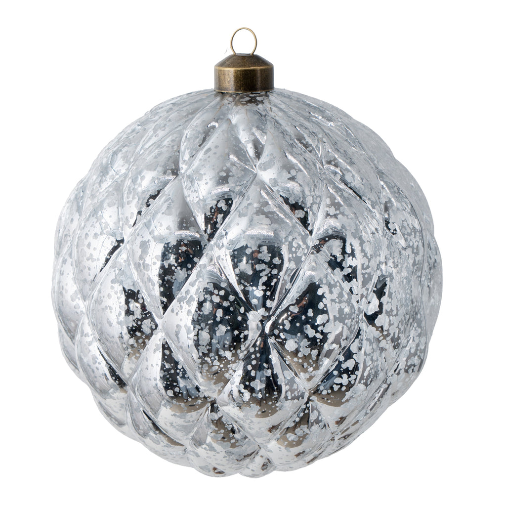 My Texas House 3-Count Silver Mercury-Style Shatterproof Christmas Ornaments