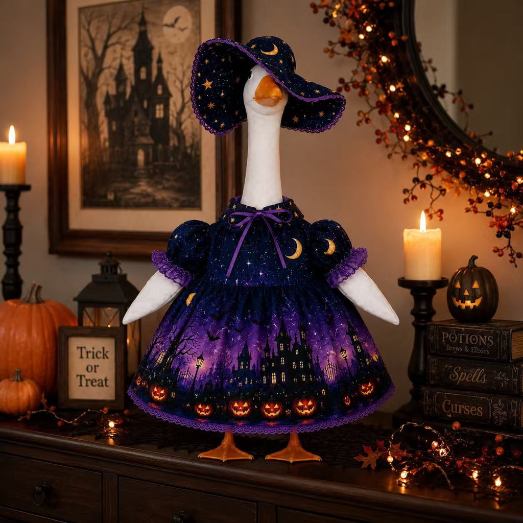 Lzobxe Porch Goose Clothes, Casual Style Lawn Yard Garden Decor for 23" High Cement or Plastic Geese, Goose Costume for All Season and Occasiona