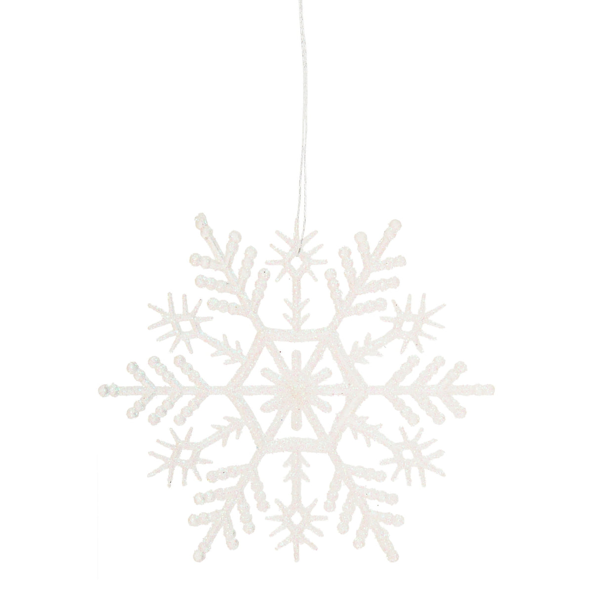 20-Count Pink Glitter Snowflake Christmas Ornaments, 3.9", by Holiday Time