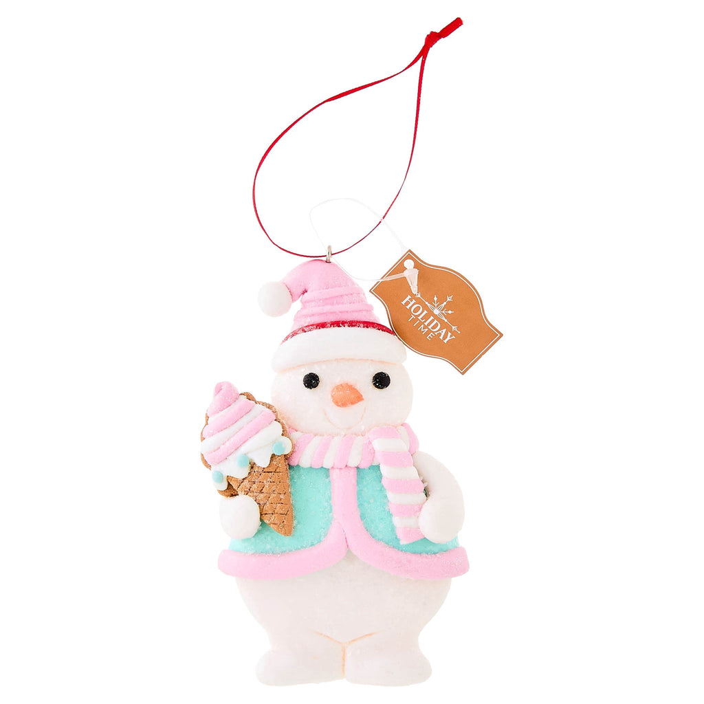 Multicolor Clay Dough Snowman Christmas Ornament, 4.6", by Holiday Time