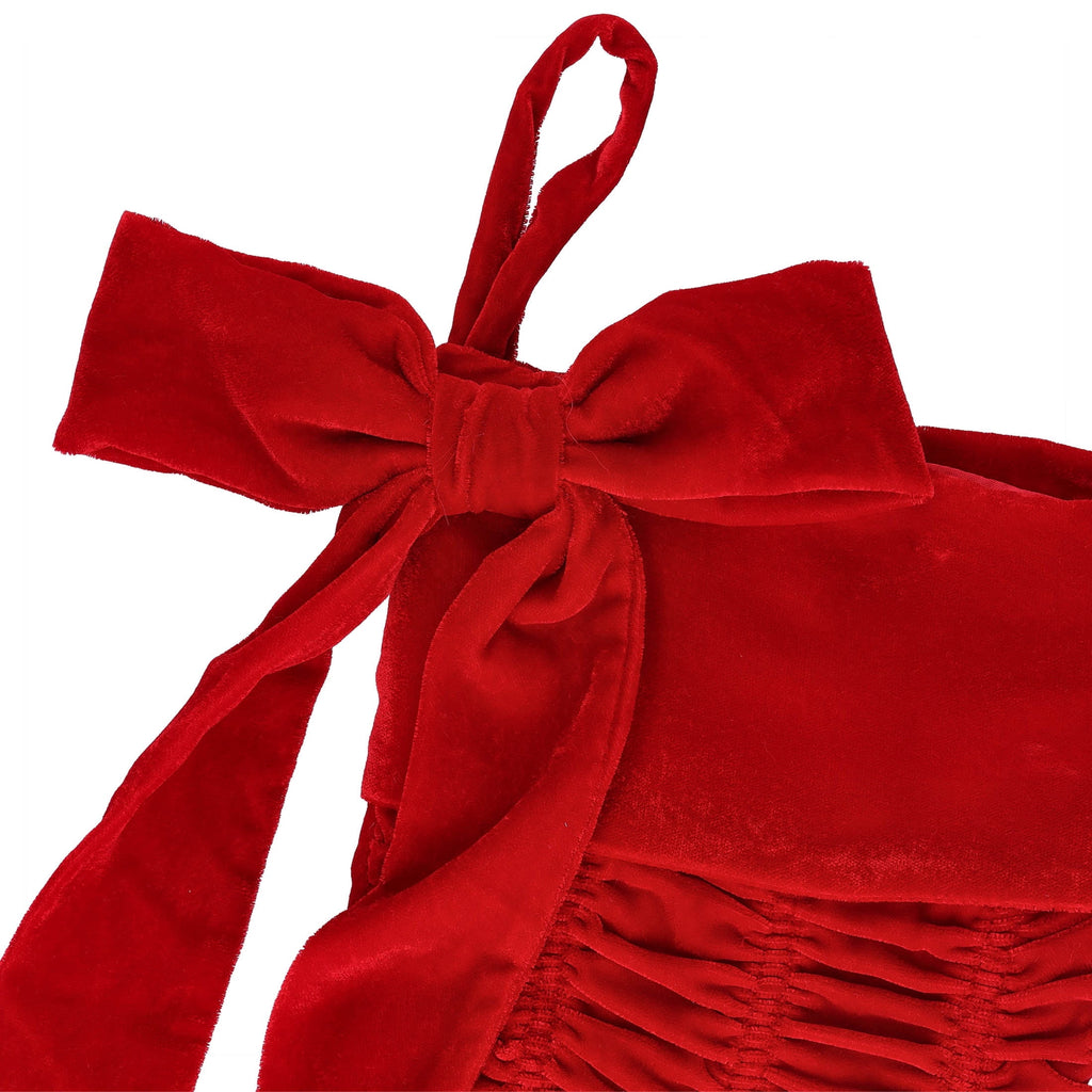 Velvet Ruffle Christmas Stocking, Red, 18", by Holiday Time