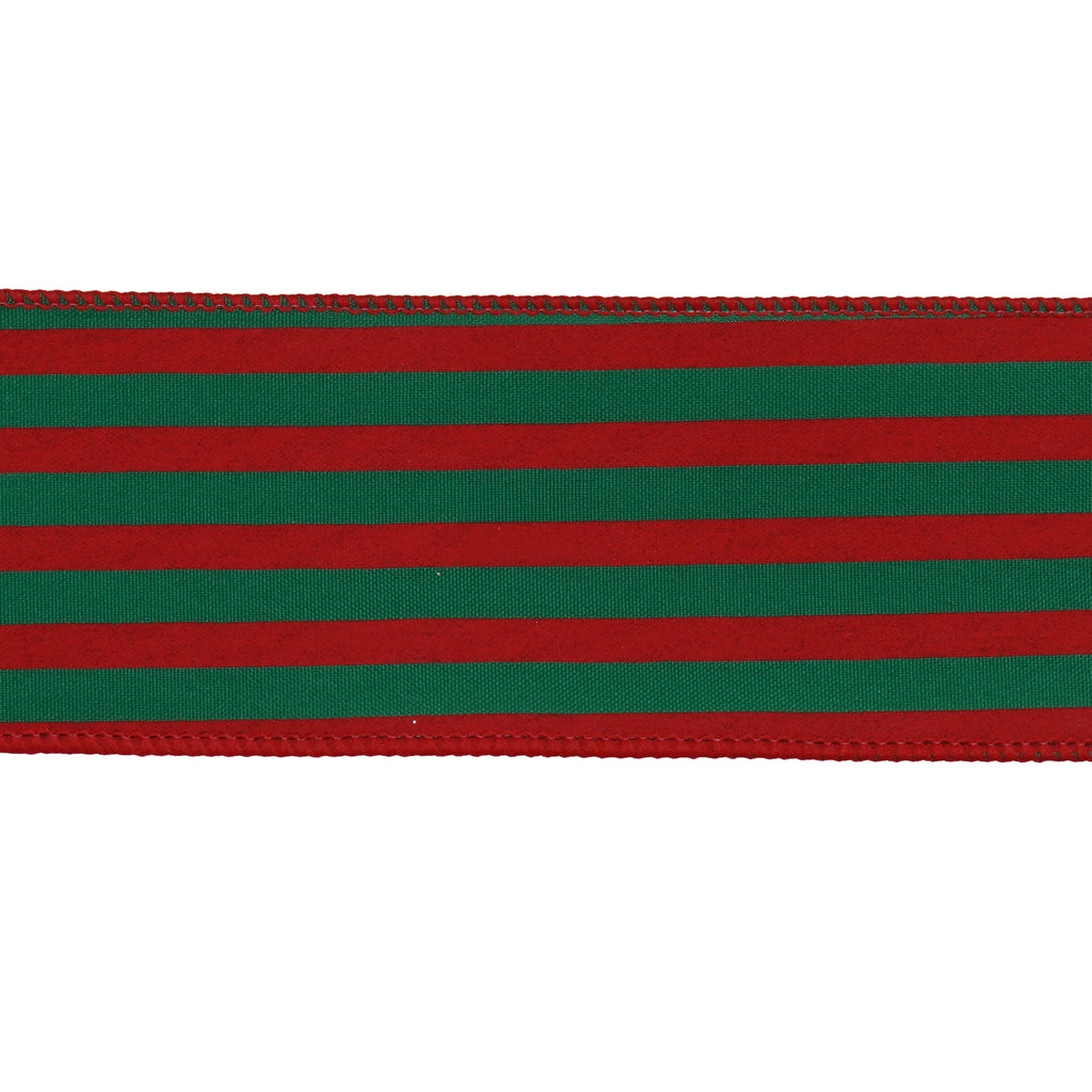 Red and Green Striped Christmas Ribbon, 2.5" x 25', by Holiday Time