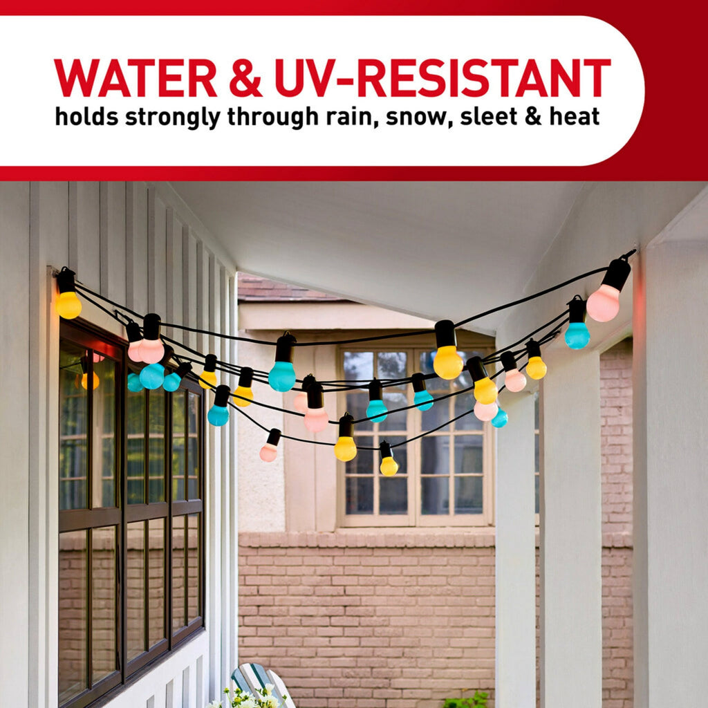 Command Outdoor Light Clips, Clear, Damage Free Decorating, 30 Clips and 32 Command Strips
