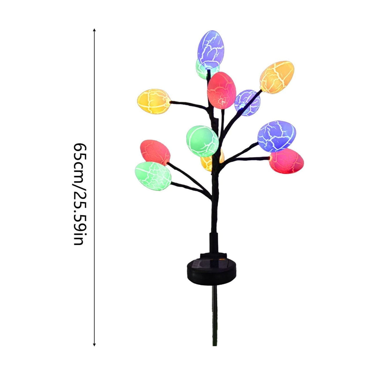 Gqtwoy Outdoor Solar Easter Decoration LED Easter Eggs Street Lights, Waterproof Garden Lights, Solar Powered Pathway Lights, Festive Yard Decor, Multicolor Egg-Shaped Illumination