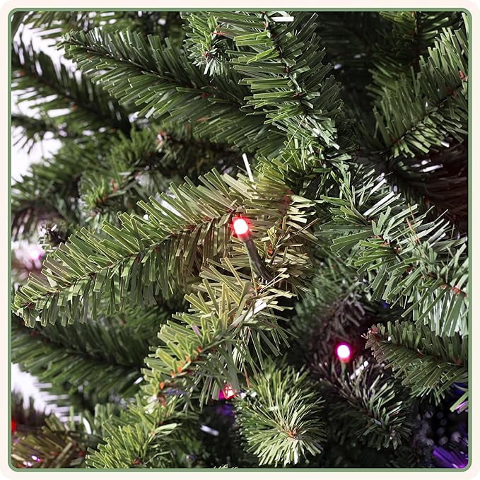 Treetopia Heritage Balsam Spruce - Artificial Indoor Christmas Tree, Hinged Branches, Holiday Decor, Twinkly LED, 6ft