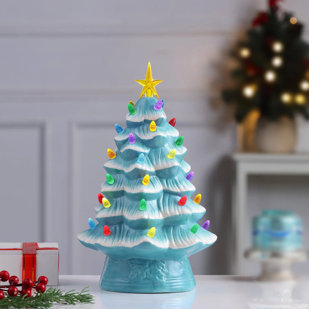 Mr. Christmas 12 in. Nostalgic Ceramic Tree - Green