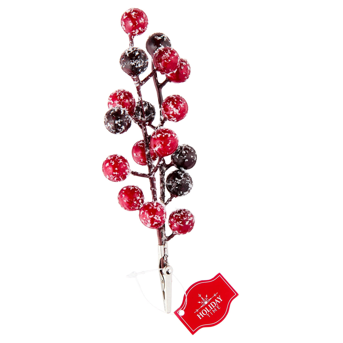 Red Frosted Berries Mini Christmas Clip Ornament, 6", by Holiday Time