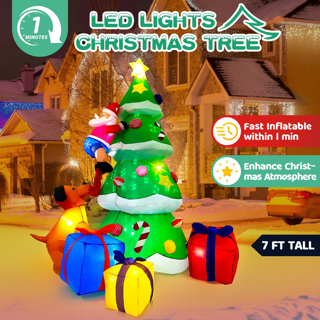 Wondiair 12FT Christmas Inflatable Nativity Scene with LED Lights for Outdoor Yard and Church Decor