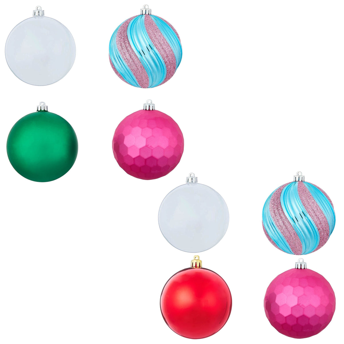 8-Count Champagne and White Ball Shatterproof Christmas Ornaments, 4.5", by Holiday Time
