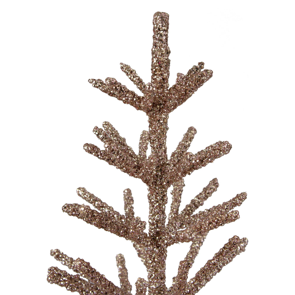 Northlight Artificial Glittered Twig Christmas Tree - 18" - Rose Gold - Unlit