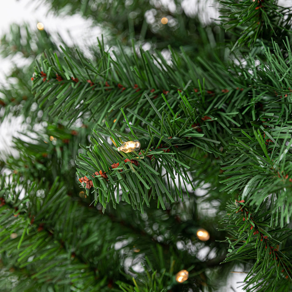 6.5' Pre-Lit Madison Pine Green Artificial Christmas Tree with Color-Changing LED Lights and Stand, by Holiday Time