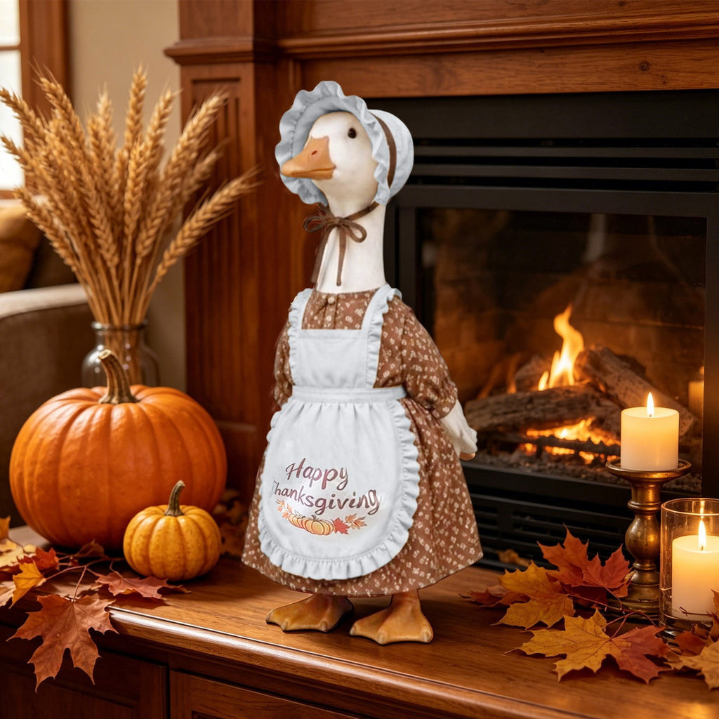 Lzobxe Porch Goose Clothes, Casual Style Lawn Yard Garden Decor for 23" High Cement or Plastic Geese, Goose Costume for All Season and Occasiona
