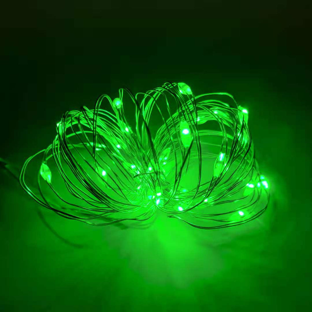 2 Pack Battery Operated Mini String Light,Indoor Led Fairy Light with Timer 6 Hours on/18 Hours Off for Craft Clear Vase Decoration,30 Count LED,10 Feet Silver Wire (Red)