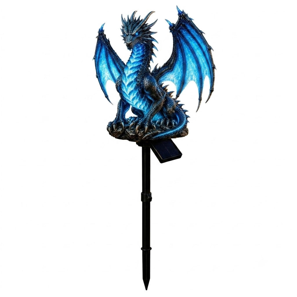 Clearance! Solar Dragon Garden Statue Light, Dragon Solar Light Outdoor Decor, Fantasy Dragon Lamp with LED Glow, Solar Powered Garden Statue for Yard Patio Lawn Pathway Halloween Garden Decor